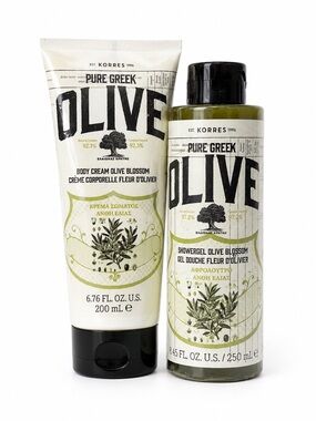 Korres Pure Greek Olive Blossom Body Cream Shower Gel Set NIP